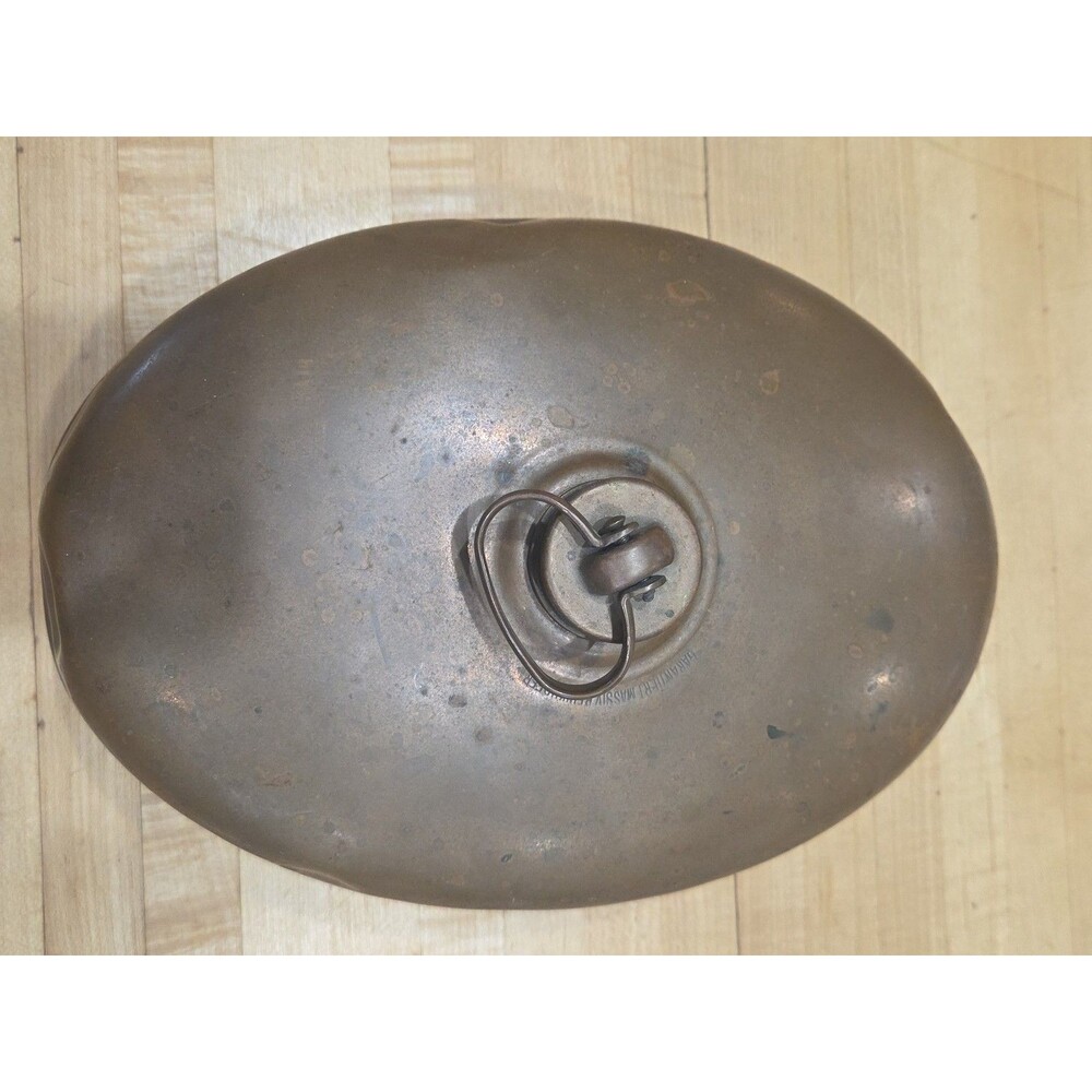 Vintage Copper Canteen & Hot Water Bottle - Antique, Dented, Non-Functional - Picture 3 of 7
